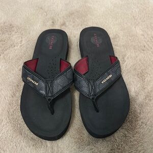 Coach Black Judy Slide Sandals